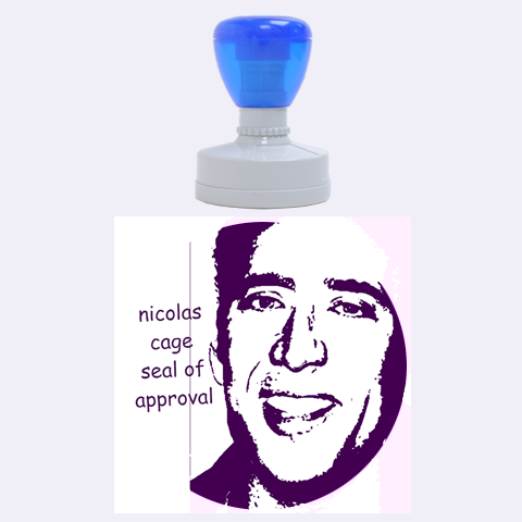 The Nicolas Cage Seal Of Approval By Lauren 1.875 x1.875  Stamp