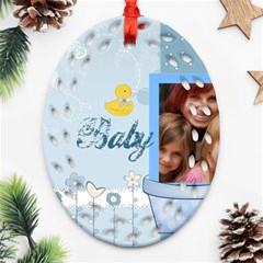 baby - Oval Filigree Ornament (Two Sides)