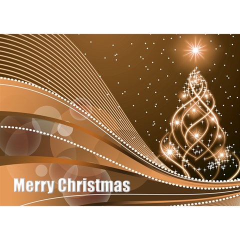 Christmas 3d Circle Card (7x5) 2 By Deborah Front