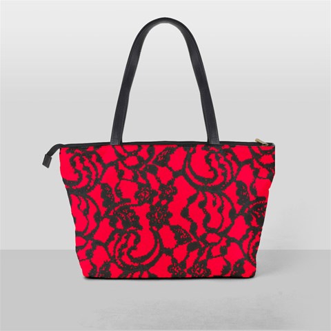 Black Lace Shoulder Handbag By Missy Back