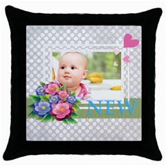 baby - Throw Pillow Case (Black)