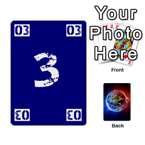 Ace Numbers Deck Front - DiamondA