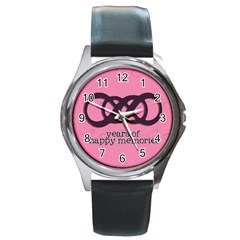double infinity watch - Round Metal Watch