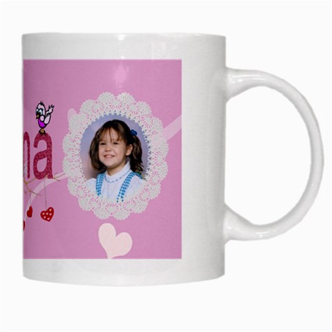 Nana White Mug By Kim Blair Right
