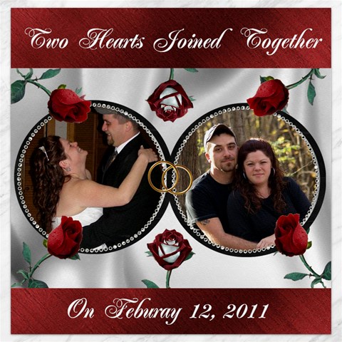 Two Hearts Joined  Wedding Canvas 12 X 12 By Kim Blair 11.4 x11.56  Canvas - 1