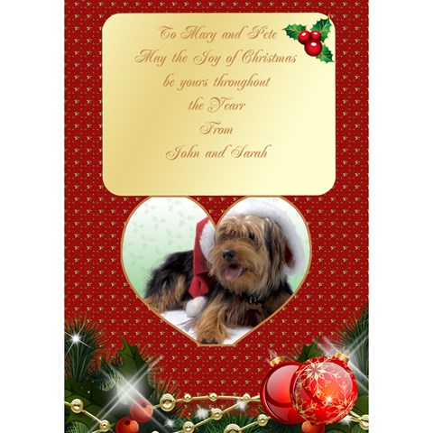 Merry Christmas 3d Heart Card By Deborah Inside