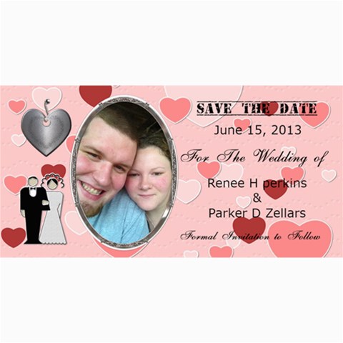 Save The Date  By Renee 8 x4  Photo Card - 8