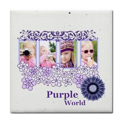 purple world - Tile Coaster