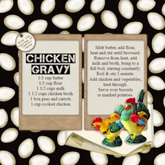 Chicken Gravy Recipe - ScrapBook Page 12  x 12 