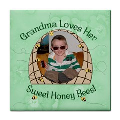 Grandma Loves Her Honey Bees Tile Coaster