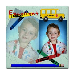 School Bus Tile Coaster