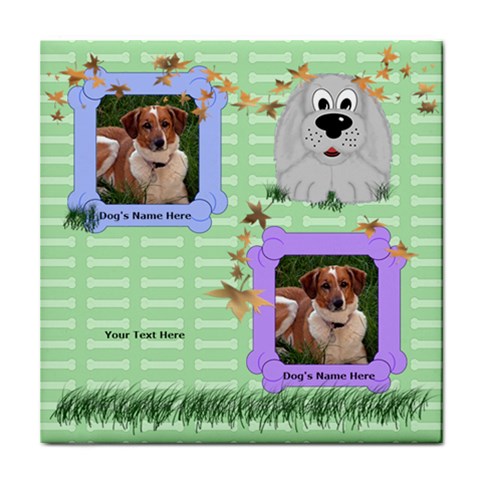 Dog Tile Coaster By Chere s Creations Front