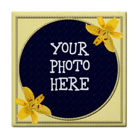 Yellow Lily Tile Coaster By Chere s Creations Front