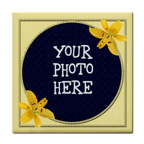 Yellow Lily Tile Coaster By Chere s Creations Front