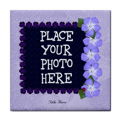 Purple Ladybugs Tile Coaster By Chere s Creations Front