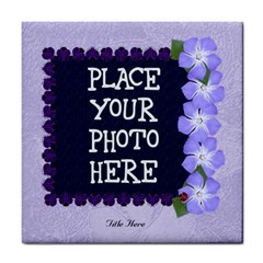 Purple Ladybugs Tile Coaster