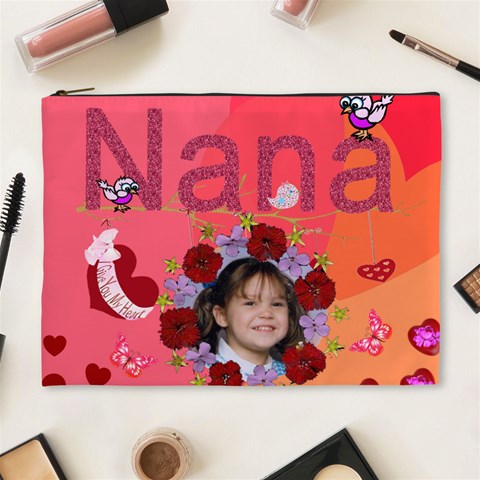 Nana Cosmetic Bag Xl By Kim Blair Front