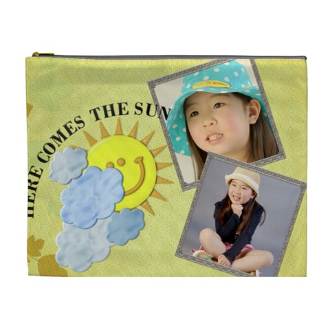 Sherry The Sun Xl Cosmetic Bag By Gracegush Front