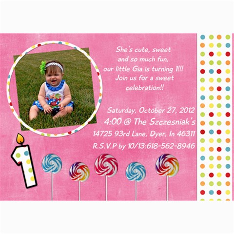 Gianna By Becky 7 x5  Photo Card - 9