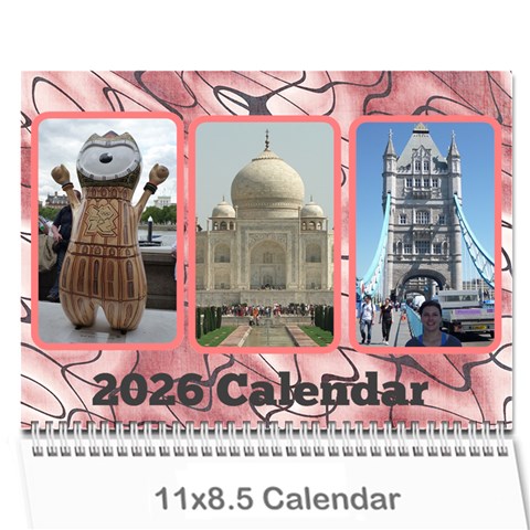 Shades Of Red Landscape Wall Calendar By Deborah Cover