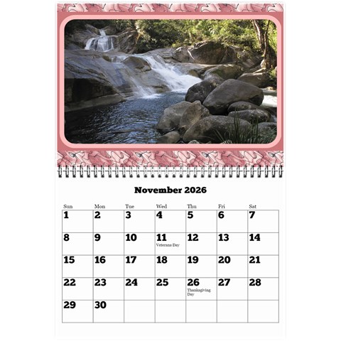 Shades Of Red (8,5x6) Any Year Wall Calendar By Deborah Nov 2026