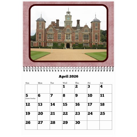 Shades Of Red (8,5x6) Any Year Wall Calendar By Deborah Apr 2026