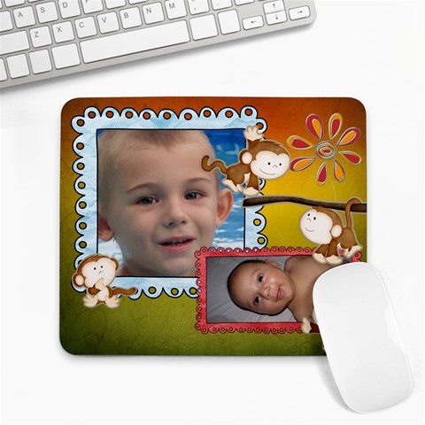 My Monkeys Mouse Pad By Elena Petrova 9.25 x7.75  Mousepad - 1