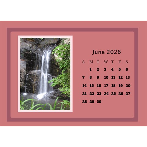 Shades Of Red Desktop Calendar (8 5x6) By Deborah Jun 2026