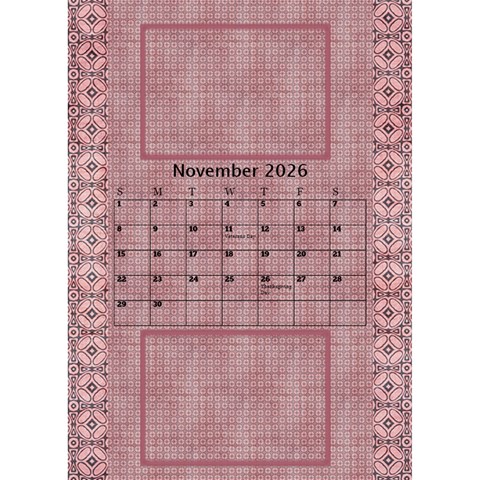 Tones Of Red Desktop Calendar By Deborah Nov 2026
