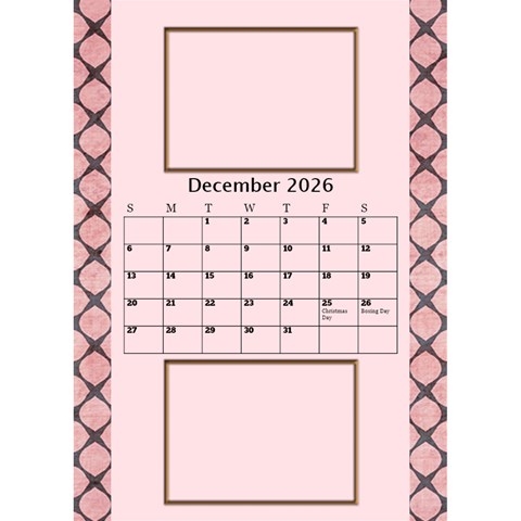 Tones Of Red Desktop Calendar By Deborah Dec 2026