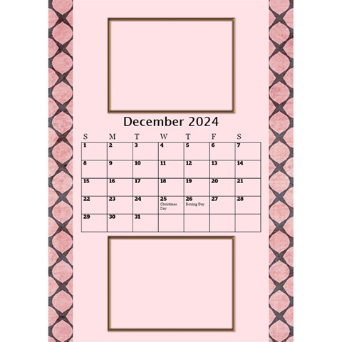 Tones Of Red Desktop Calendar By Deborah Dec 2024