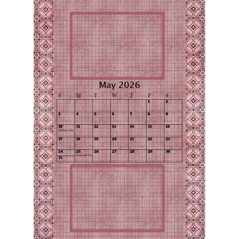 Tones Of Red Desktop Calendar By Deborah May 2026