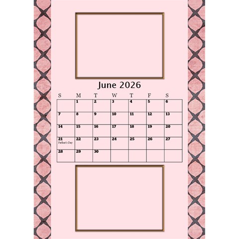 Tones Of Red Desktop Calendar By Deborah Jun 2026