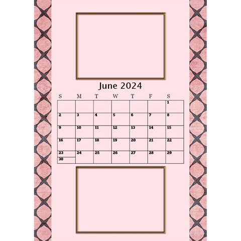 Tones Of Red Desktop Calendar By Deborah Jun 2024