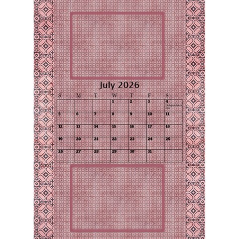 Tones Of Red Desktop Calendar By Deborah Jul 2026