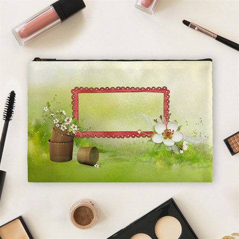 Something Beautiful Cosmetic Bag (l) By Elena Petrova Front