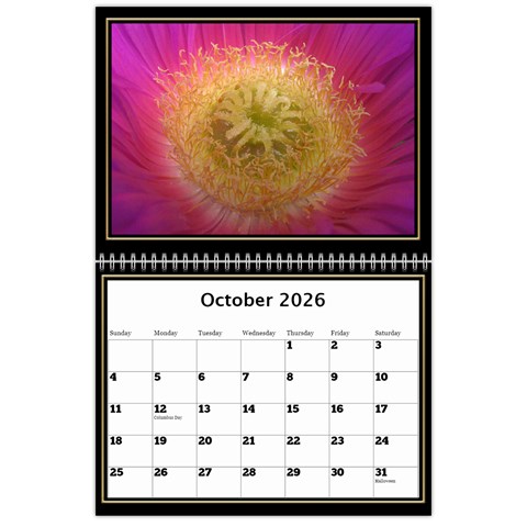 My Black And Gold  Wall Calendar 11x8 5 By Deborah Oct 2026