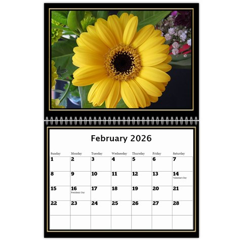 My Black And Gold  Wall Calendar 11x8 5 By Deborah Feb 2026