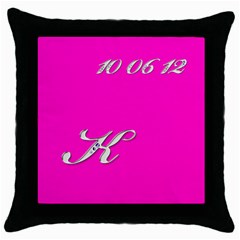 Katie1 - Throw Pillow Case (Black)