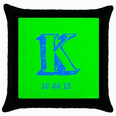 Katie8 - Throw Pillow Case (Black)