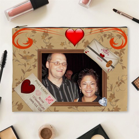 My Love Cosmetic Bag (xl) By Kim Blair Front