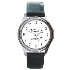 abhay - Round Metal Watch