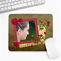 Shabby Rose - Large Mousepad 