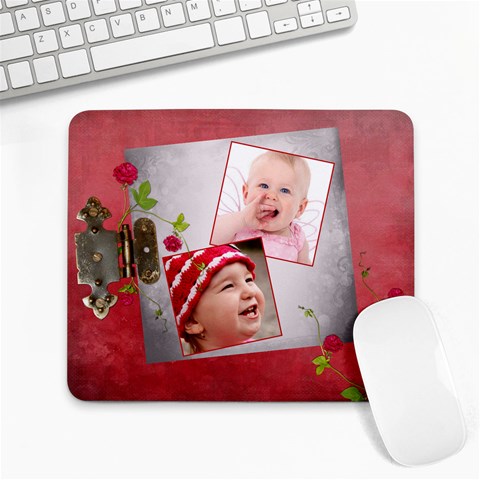 Shabby Rose 9.25 x7.75  Mousepad - 1