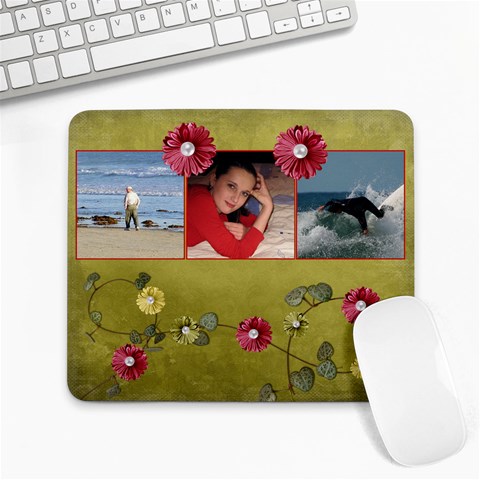 Shabby Rose 9.25 x7.75  Mousepad - 1