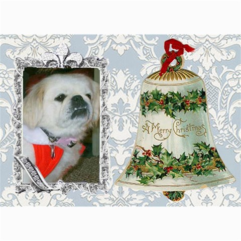 Victorian Christmas Bell Post Card By Kim Blair 7 x5  Photo Card - 2