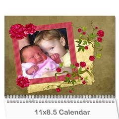 2025 Shabby Rose - Wall Calendar 11x8.5 (12 Mths) - Wall Calendar 11  x 8.5  (12-Months)