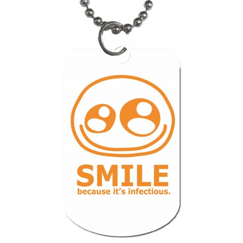 Smile Dog Tag By Joyce Front