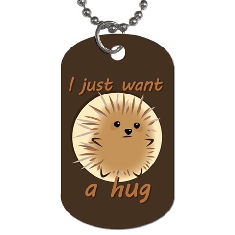 Just A Hug Dog Tag By Joyce Front