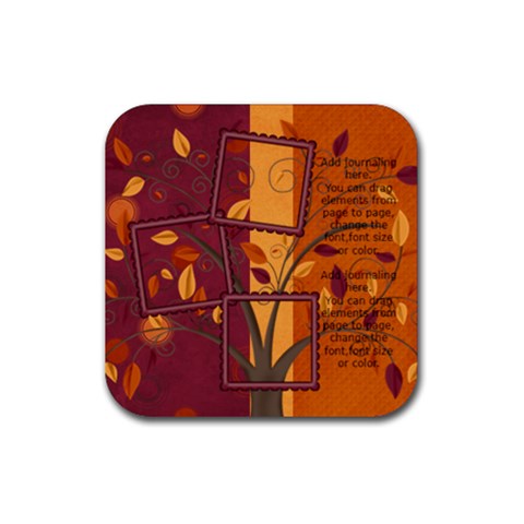 Autumn Blessings Tree Coaster By Bitsoscrap Front